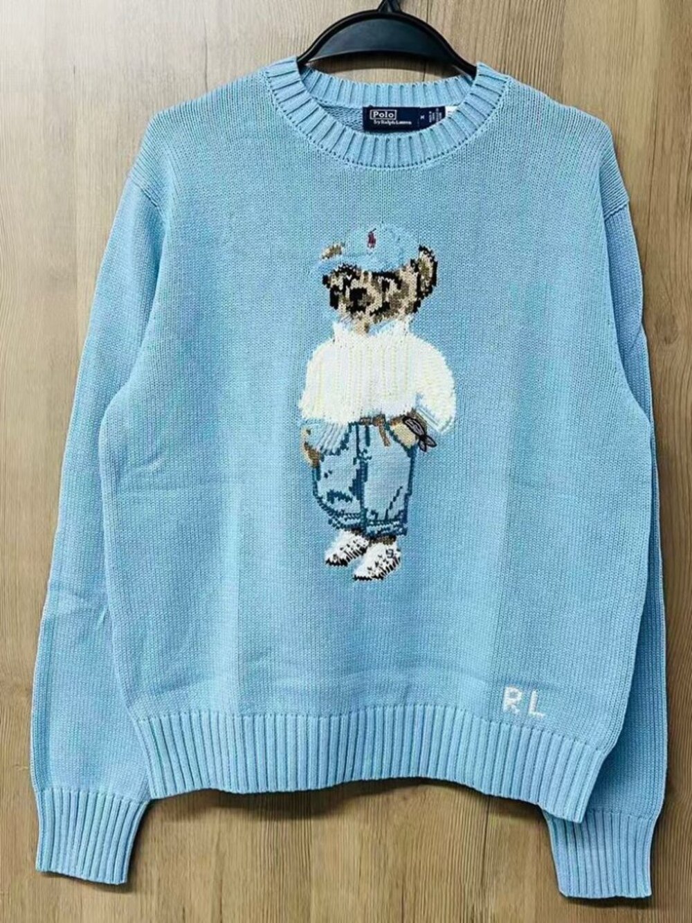 Ralph Lauren Light Blue Polo Bear Sweater